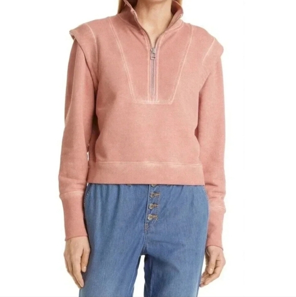 Veronica Beard Pink Dylan Zip Top Small - Picture 1 of 6